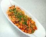海老としめじとベーコンのポモドーロパスタ作り方7写真