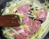 白菜と豚肉のトマトパスタ作り方6写真