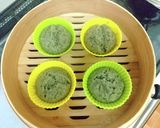 おやつに。卵なしHM粒あんよもぎ蒸しパン作り方12写真