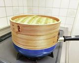 おやつに。卵なしHM粒あんよもぎ蒸しパン作り方10写真