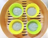 おやつに。卵なしHM粒あんよもぎ蒸しパン作り方9写真