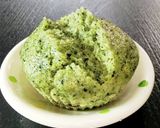 おやつに。卵なしHM粒あんよもぎ蒸しパン作り方13写真