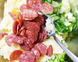 冷凍じゃがいもでポテトサラダサラミ入り作り方4写真