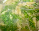 もやし 油揚げ 豆苗の味噌汁^^作り方8写真