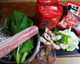 トッポギ&辛ラーメンの鍋。作り方1写真