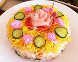 初節句は簡単ちらし寿司ひなケーキ作り方8写真