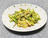 島らっきょうの茎の炒めもの作り方5写真