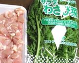 わさび菜ととりむね肉のかんたんソテー作り方1写真