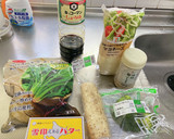 長芋とほうれん草のバター醤油作り方1写真