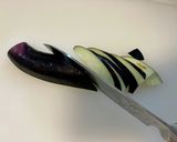 簡単揉むだけ✩.*˚ナスと生姜の浅漬け作り方1写真