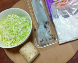 お好み焼き(生いかを使いました)作り方1写真