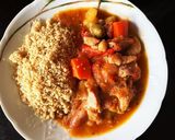 旨味凝縮★クスクスと鶏肉のトマト煮込み作り方12写真