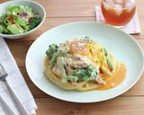 菜の花とベーコンのワンポットカルボナーラ作り方8写真