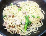 超簡単！菜の花とサバ缶の春一番パスタ！作り方8写真