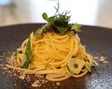 おうちパスタ　柚子胡椒ペペロンチーノ作り方1写真