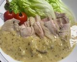 茹で鶏（もも肉）のハニーマスタードソース作り方10写真