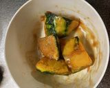 【お弁当】レンジで3分！かぼちゃの煮物作り方4写真