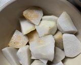 里芋でチーズジャーマンポテト　作り方1写真