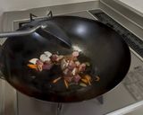 福岡のうどん屋のアレ、博多かしわ飯風炒飯作り方2写真