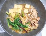 豚ロース肉と豆腐と小松菜のピリ辛甘酢炒め作り方8写真