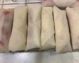 明太子と餅チーズの揚焼きミニ春巻き作り方3写真