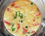 菜の花とトマト入りチーズオムレツ風作り方2写真
