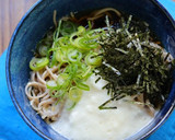 冷やしとろろ蕎麦　　市販のめんつゆで簡単作り方4写真