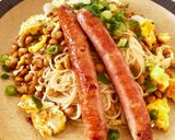 忙しいあなたに即席ピリ辛納豆そうめん炒め作り方5写真