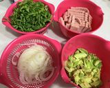 うなぎのタレでスパムとアボカドのサラダ丼作り方6写真