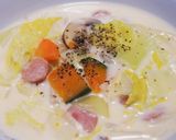 ソーセージと野菜のクラムチャウダー作り方6写真
