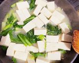 ホタテ缶を使った小松菜とお豆腐の炒め煮♡作り方4写真