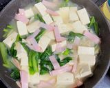 ホタテ缶を使った小松菜とお豆腐の炒め煮♡作り方5写真