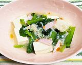 ホタテ缶を使った小松菜とお豆腐の炒め煮♡作り方6写真