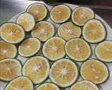 かぼすスライスの冷やしよもぎ細うどん作り方2写真