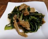 春菊と油揚げの煮びたし作り方4写真