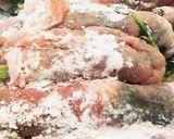 ばあばァの豆苗で豚肉の太巻き！ゆりさん風作り方4写真