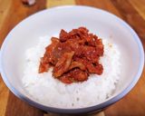 簡単〆の一杯☆チャンジャのお茶漬け作り方1写真