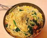 具沢山！チーズコーンポタージュパスタ作り方10写真