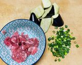 簡単！豚と茄子のオートミール焼肉丼作り方1写真