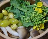 菜の花　銀杏　春秋コラボ釜飯作り方4写真