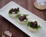 しば漬けとクリチーのオープンおにぎり作り方6写真