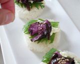 しば漬けとクリチーのオープンおにぎり作り方5写真