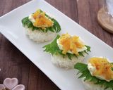 たくあんとクリチーのオープンおにぎり作り方6写真