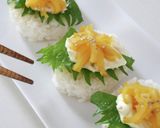 たくあんとクリチーのオープンおにぎり作り方5写真