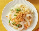 ワンパンで!新玉ねぎとセロリの焼ビーフン作り方8写真