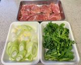 ねぎと春菊の鶏クリーム煮作り方1写真