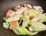 ねぎと春菊の鶏クリーム煮作り方2写真