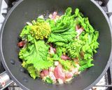 菜の花とベーコンのピリ辛甘酢炒め作り方4写真