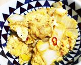 白菜のたまごとじ、甘辛作り方6写真