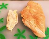 簡単鶏ムネ肉のニンニク醤油大葉巻き作り方3写真